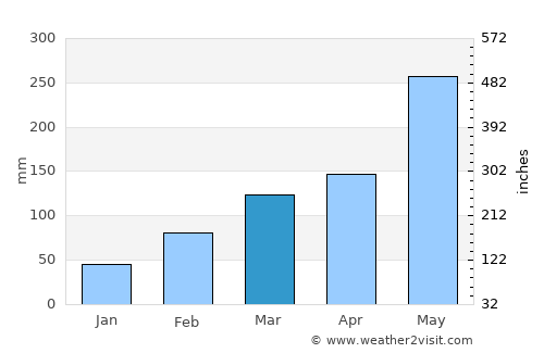 Fish Town average rain in March
