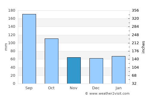 Flagler Beach average rain in November