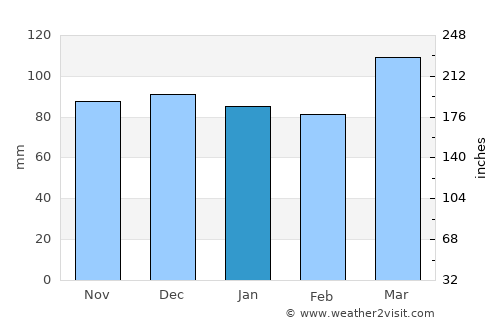 Flemingsburg average rain in January