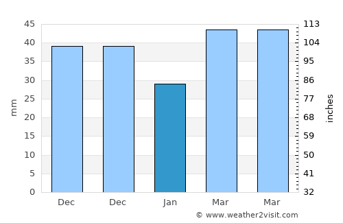 Florence average rain in January