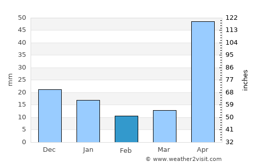 Flores average rain in February