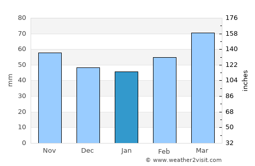 Flower Mound average rain in January