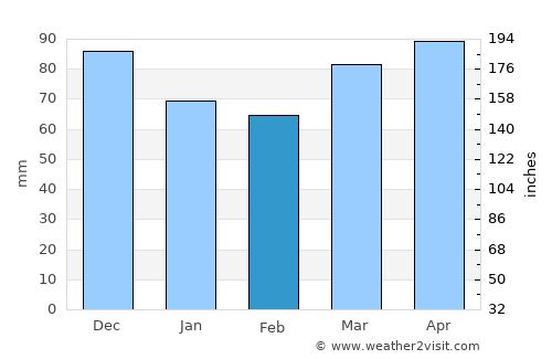 Fonda average rain in February