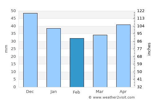 Forst average rain in February