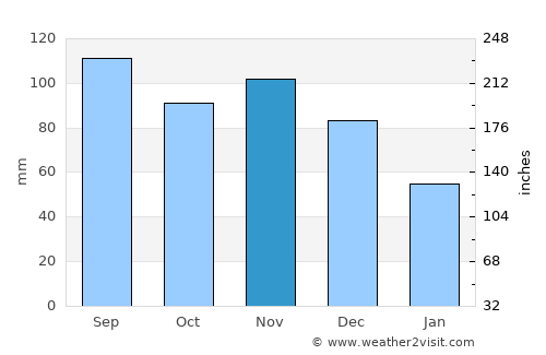 Forsyth average rain in November