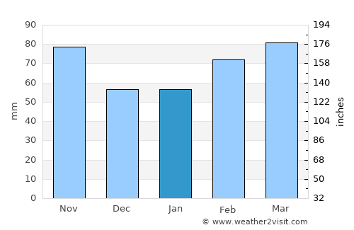 Fort Pierce average rain in January