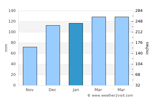 Fort Valley average rain in January