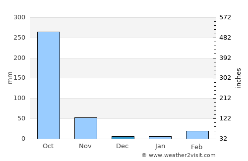 Foumbot average rain in December