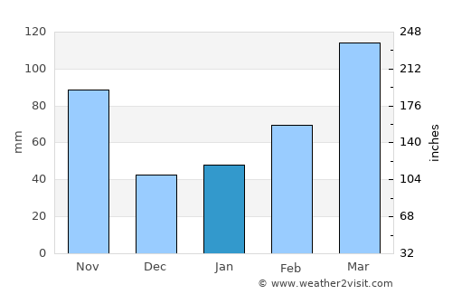 Fuji average rain in January