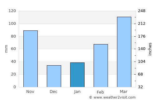 Fujikawaguchiko average rain in January