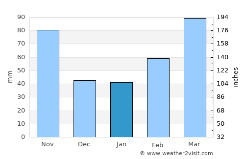 Fujishiro average rain in January