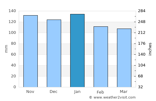 Furnas average rain in January