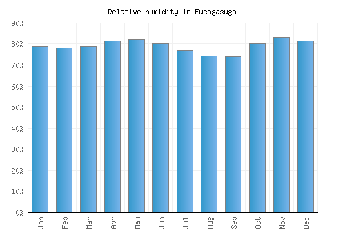 Fusagasuga relative humidity averages
