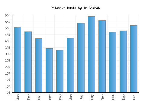 Gambat relative humidity averages