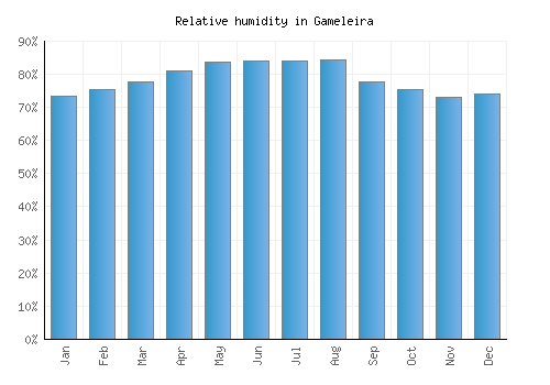Gameleira relative humidity averages
