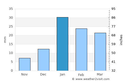 Gangoh average rain in January