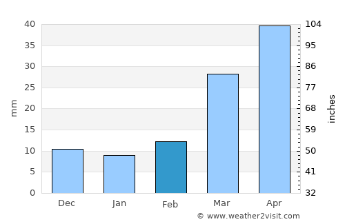 Garden City average rain in February