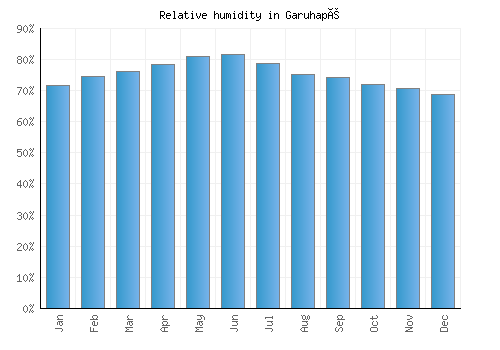 Garuhapé relative humidity averages