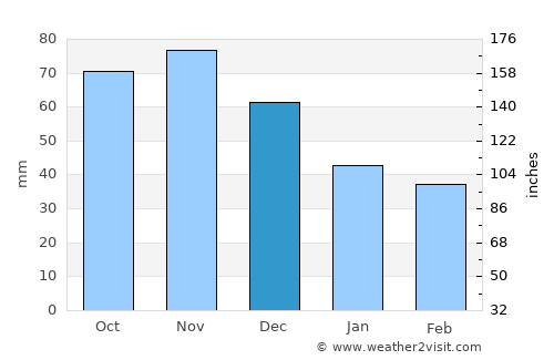 Gary average rain in December