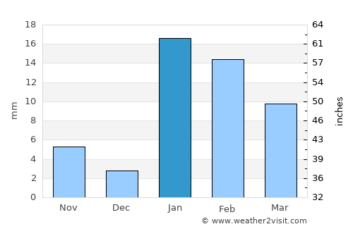 Gaya average rain in January
