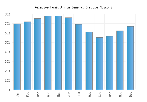 General Enrique Mosconi relative humidity averages