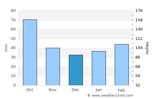 George West average rain in December