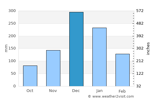 Georgetown average rain in December