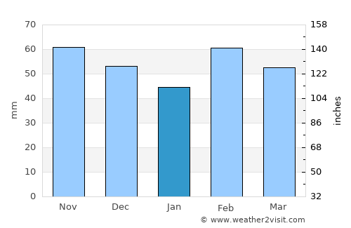 Georgetown average rain in January