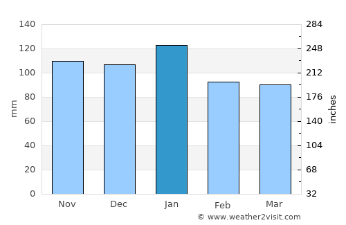 Germiston average rain in January