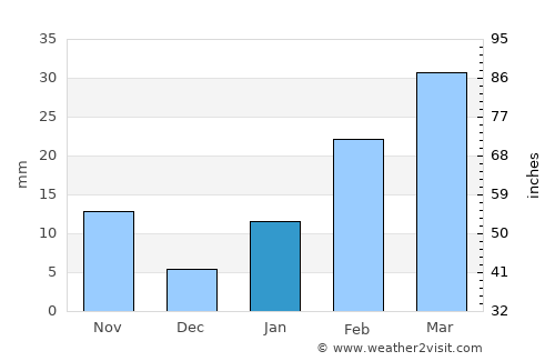 Ghātāl average rain in January