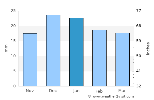 Gibbons average rain in January