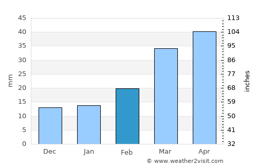 Gilgit average rain in February