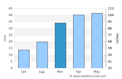 Gilgit average rain in March