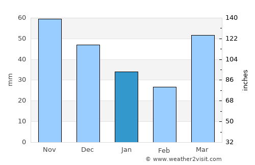 Gladwin average rain in January