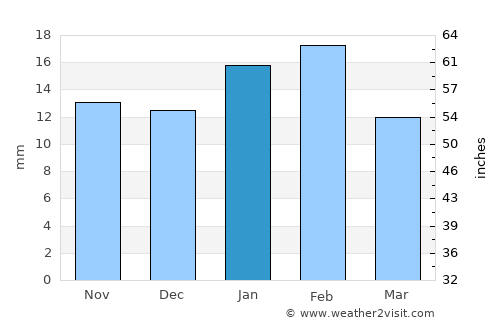 Goldfield average rain in January
