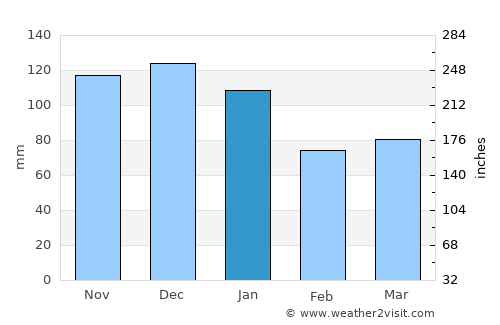 Goodwick average rain in January