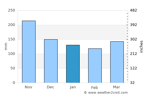 Gorenja Vas average rain in January