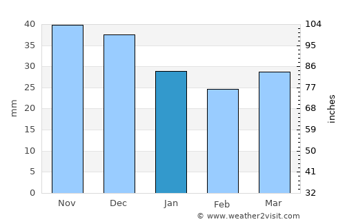 Gostynin average rain in January