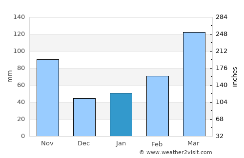Gotemba average rain in January