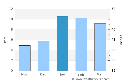 Govardhan average rain in January