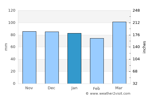 Grafton average rain in January