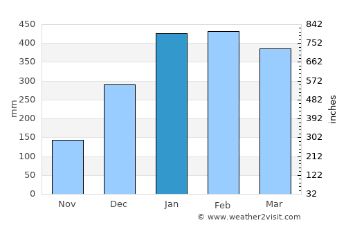 Grand Bois average rain in January