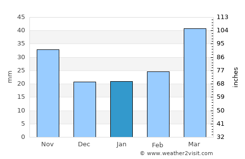 Granite Falls average rain in January
