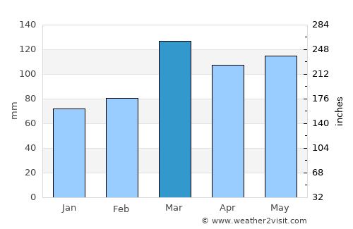 Greenville average rain in March