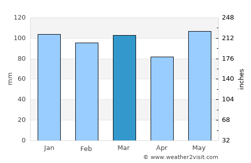 Greenville average rain in March