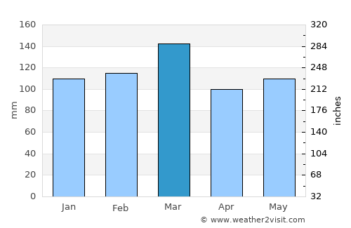 Greenville average rain in March