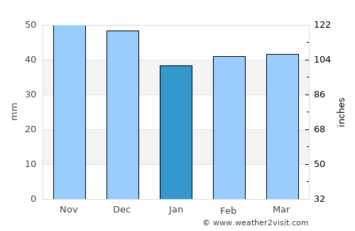 Gruia average rain in January