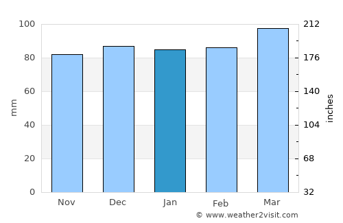 Grundy average rain in January