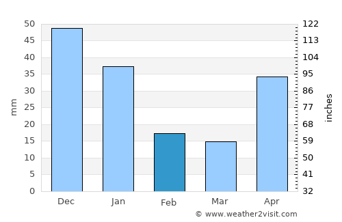 Guarizama average rain in February