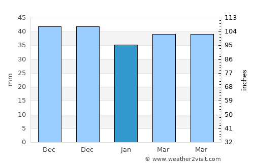 Gülağaç average rain in January
